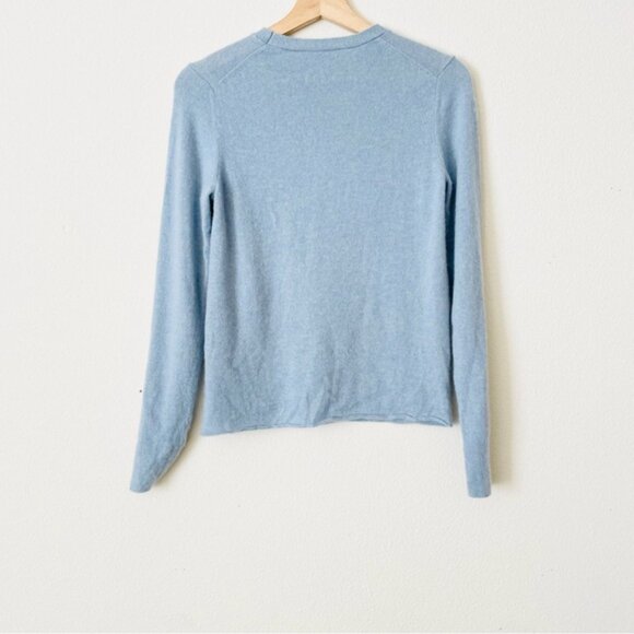 Vince SMALL 100% cashmere knit blue crewneck sweater - Picture 5 of 5